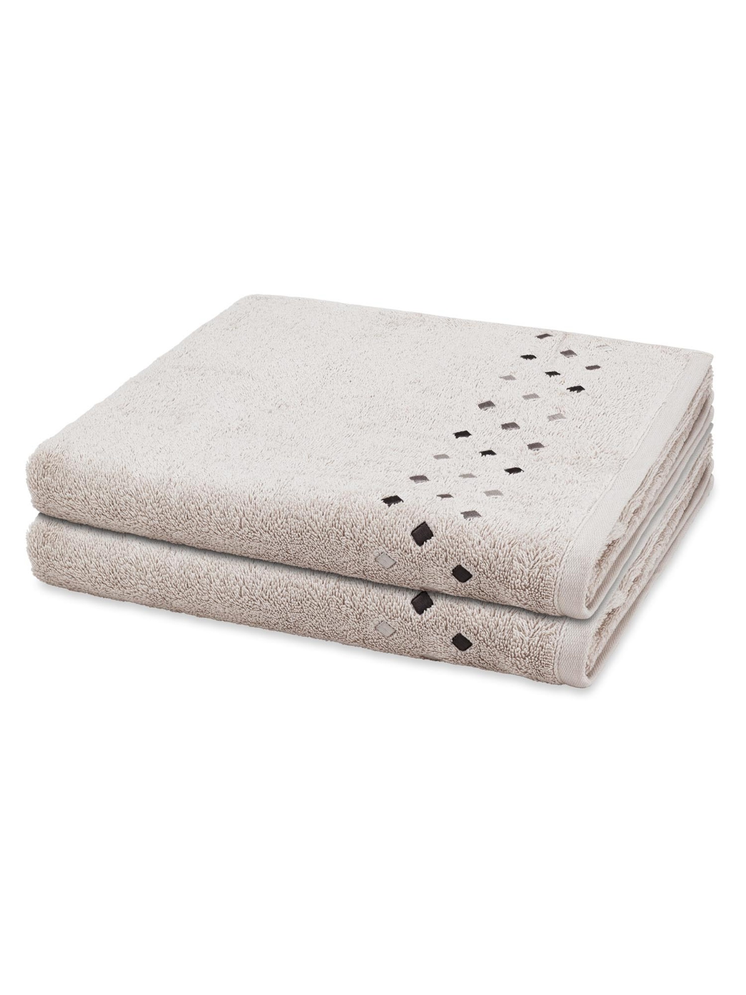 ROSS Handtuch 'Stoneline'‌‌‌‌‌‌ in Grau: Vorderseite