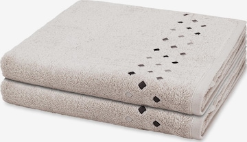 ROSS Handtuch 'Stoneline' in Grau: Vorderseite