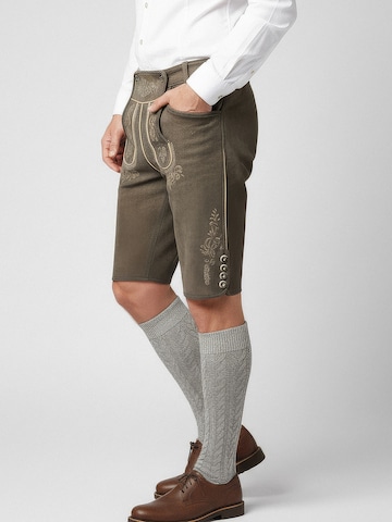 Regular Pantalon folklorique 'Mailo' Krüger Buam en marron