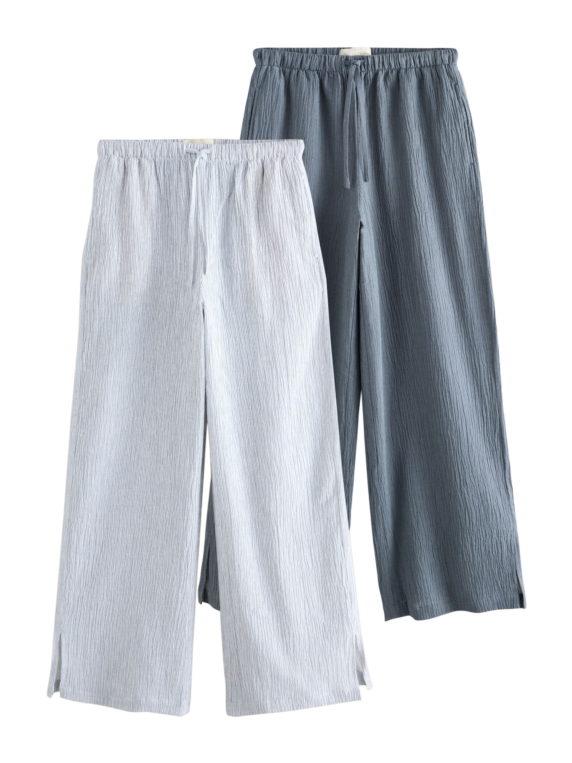 Next Pantalon en 42/Petite en opal / blanc, Vue avec produit
