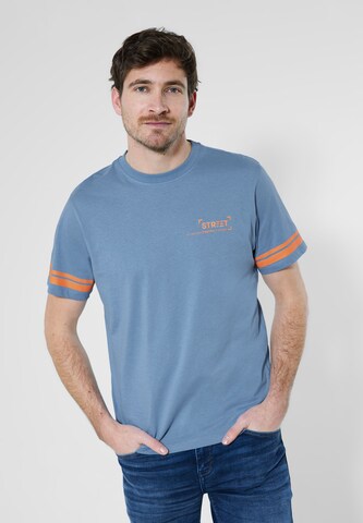 Street One MEN Shirt 'College' in Blue: front