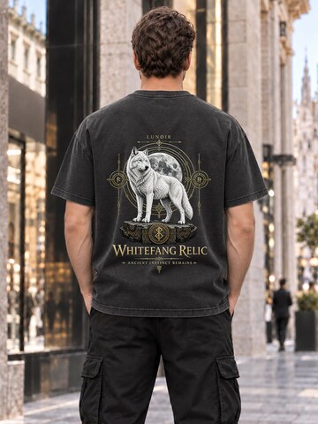 LUNØIR Studio Póló 'Whitefang Relic' - fekete