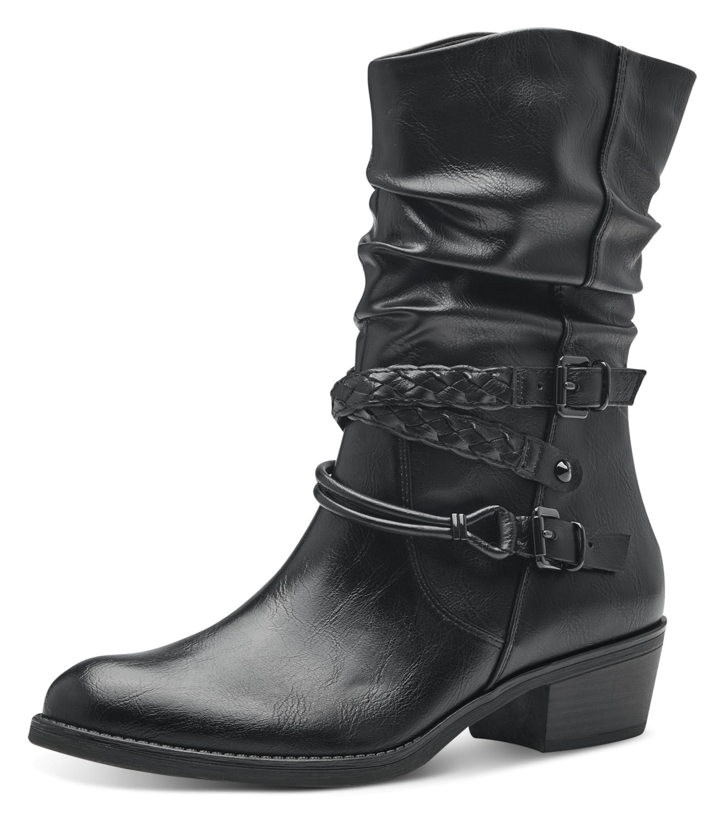 MARCO TOZZI Cowboy Boots in Black: front