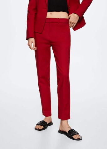 MANGO Normalny krój Spodnie w kant 'Cofi' w kolorze czerwony: przód