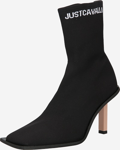 Just Cavalli Bottines en noir / blanc, Vue avec produit