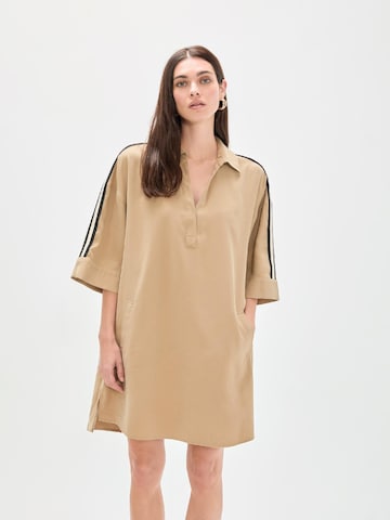 Lola Casademunt Jurk in Beige: voorkant