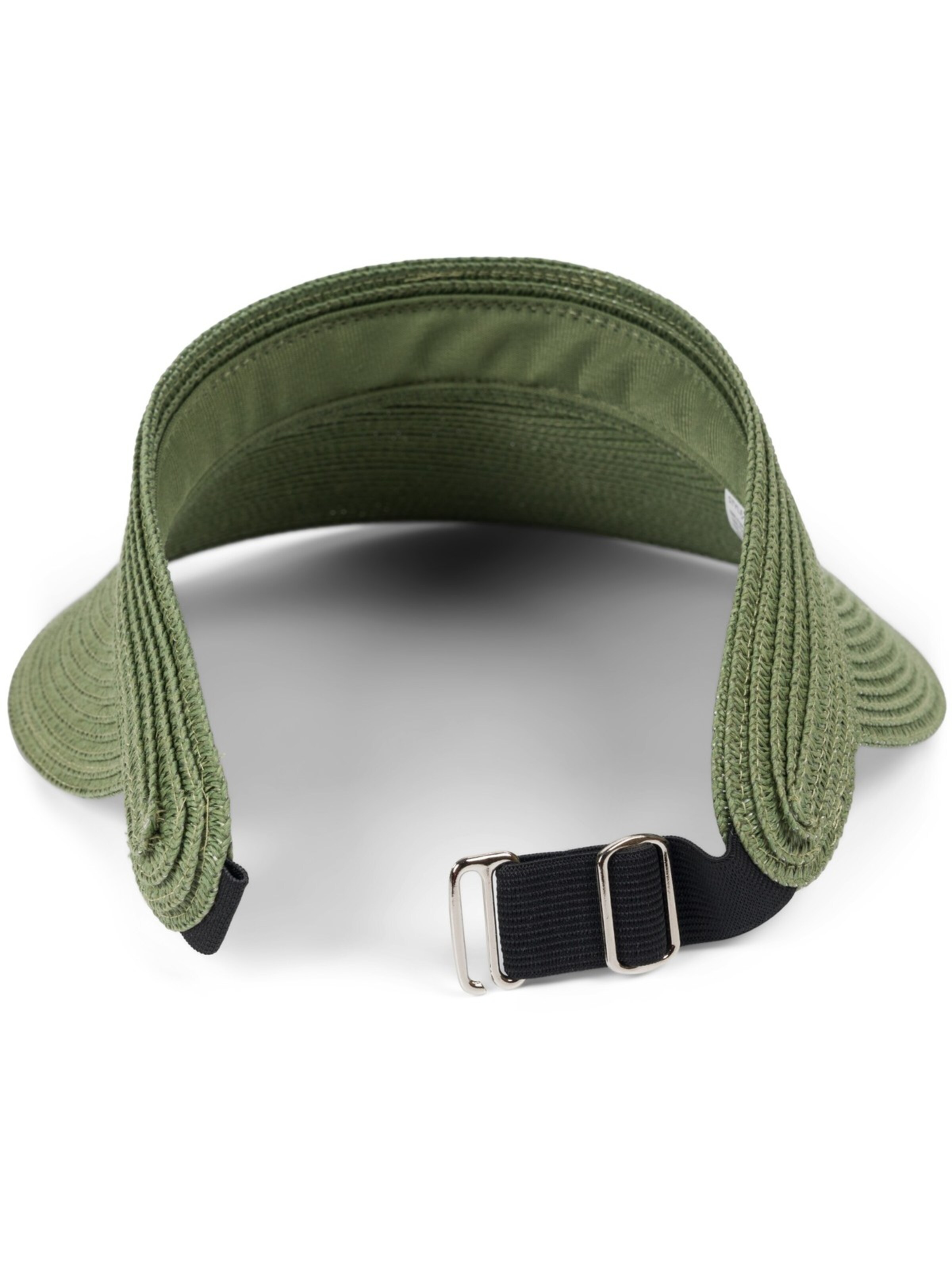 styleBREAKER Cap 'Papierstroh Visor Cap Einfarbig' in Green