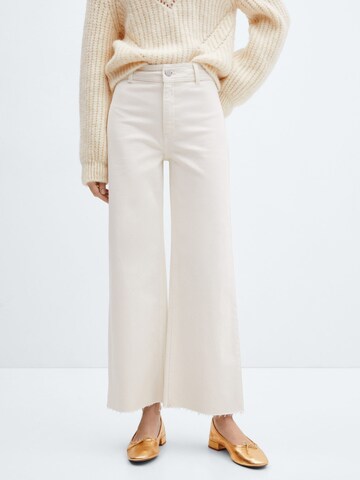 MANGO Loose fit Jeans 'CATHERIN' in Beige: front