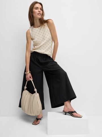 Wide Leg Pantalon Marks & Spencer en noir : devant