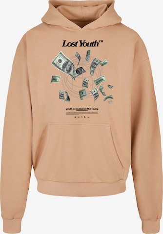 Lost Youth Sweatshirt 'MONEY V.2' i beige: framsida