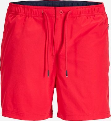 JACK & JONES Board Shorts in Red: front