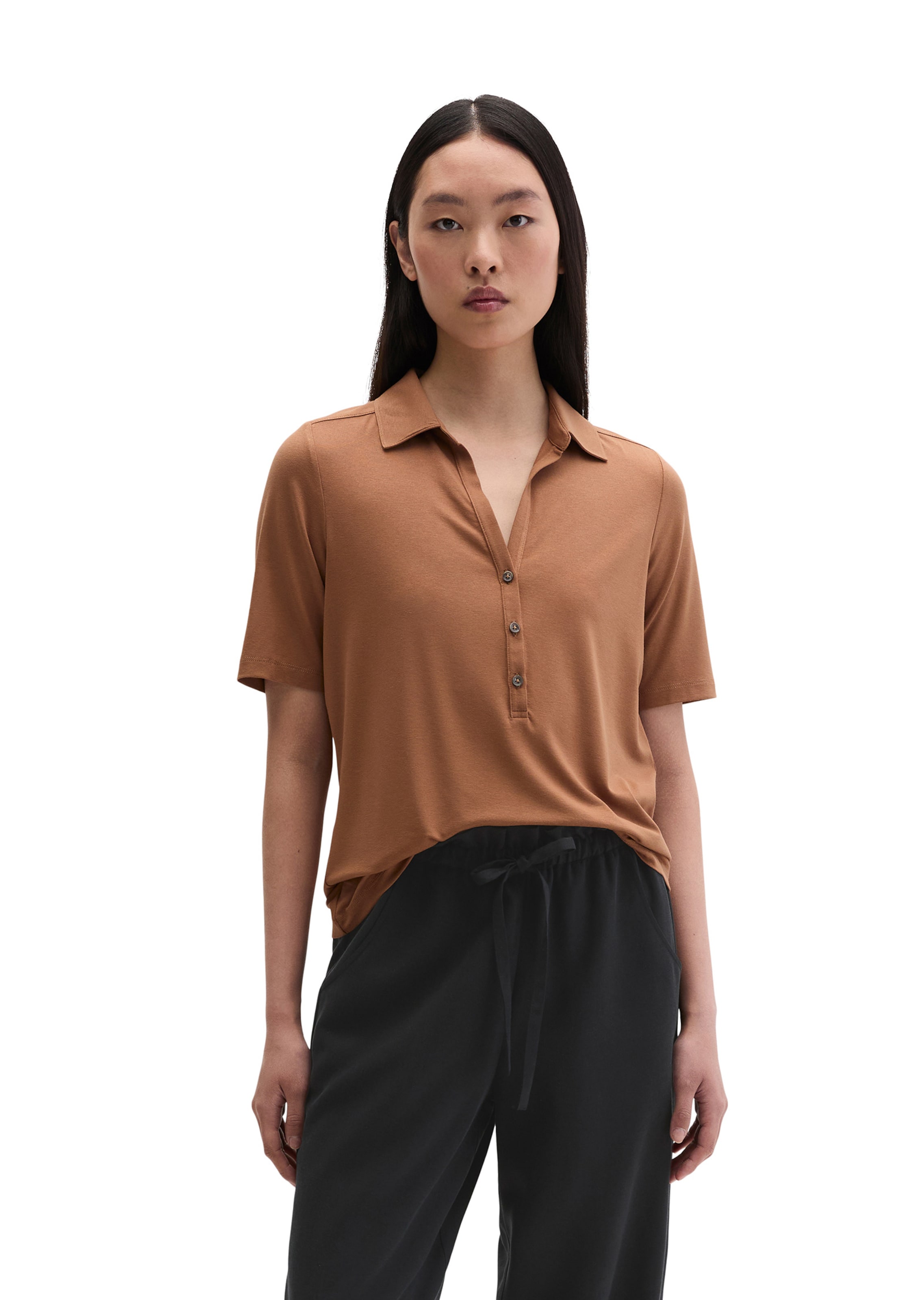 Marc O'Polo Shirt in Brown: front