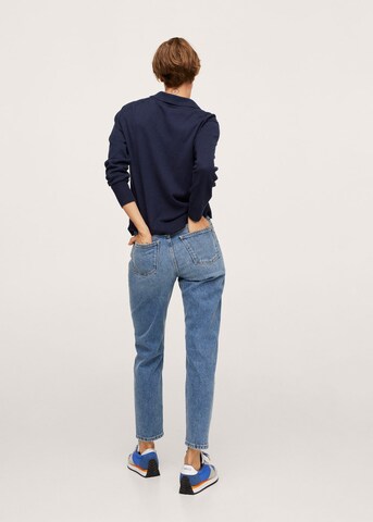 MANGO Regular Jeans 'Newmom' in Blauw