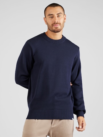 Les Deux Pullover 'Gary' i blå: forside