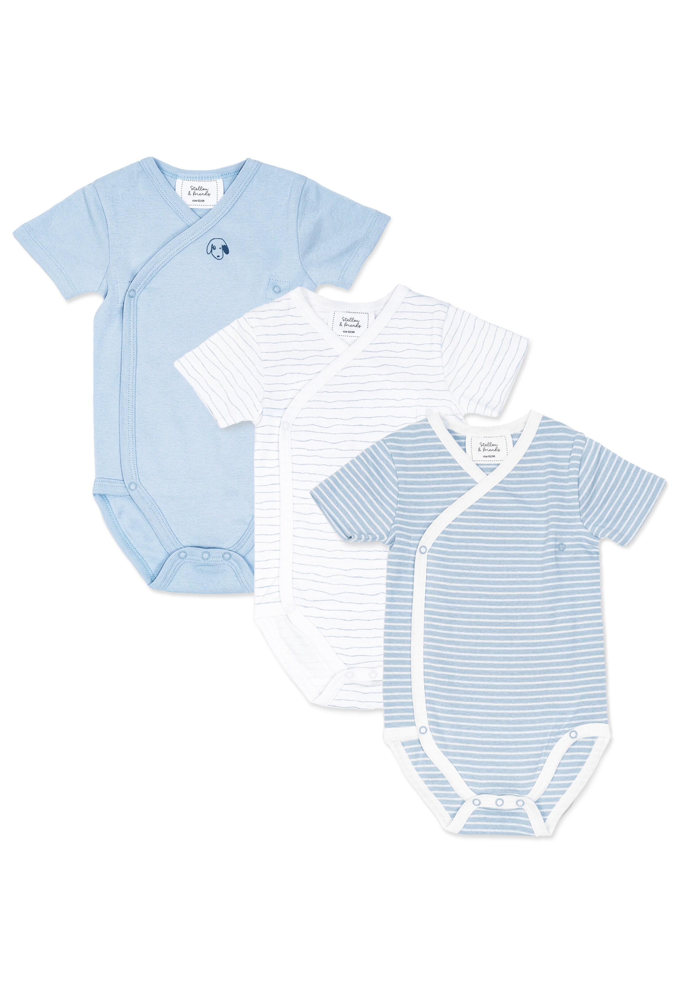 Barboteuse / body Stellou & Friends en bleu : devant