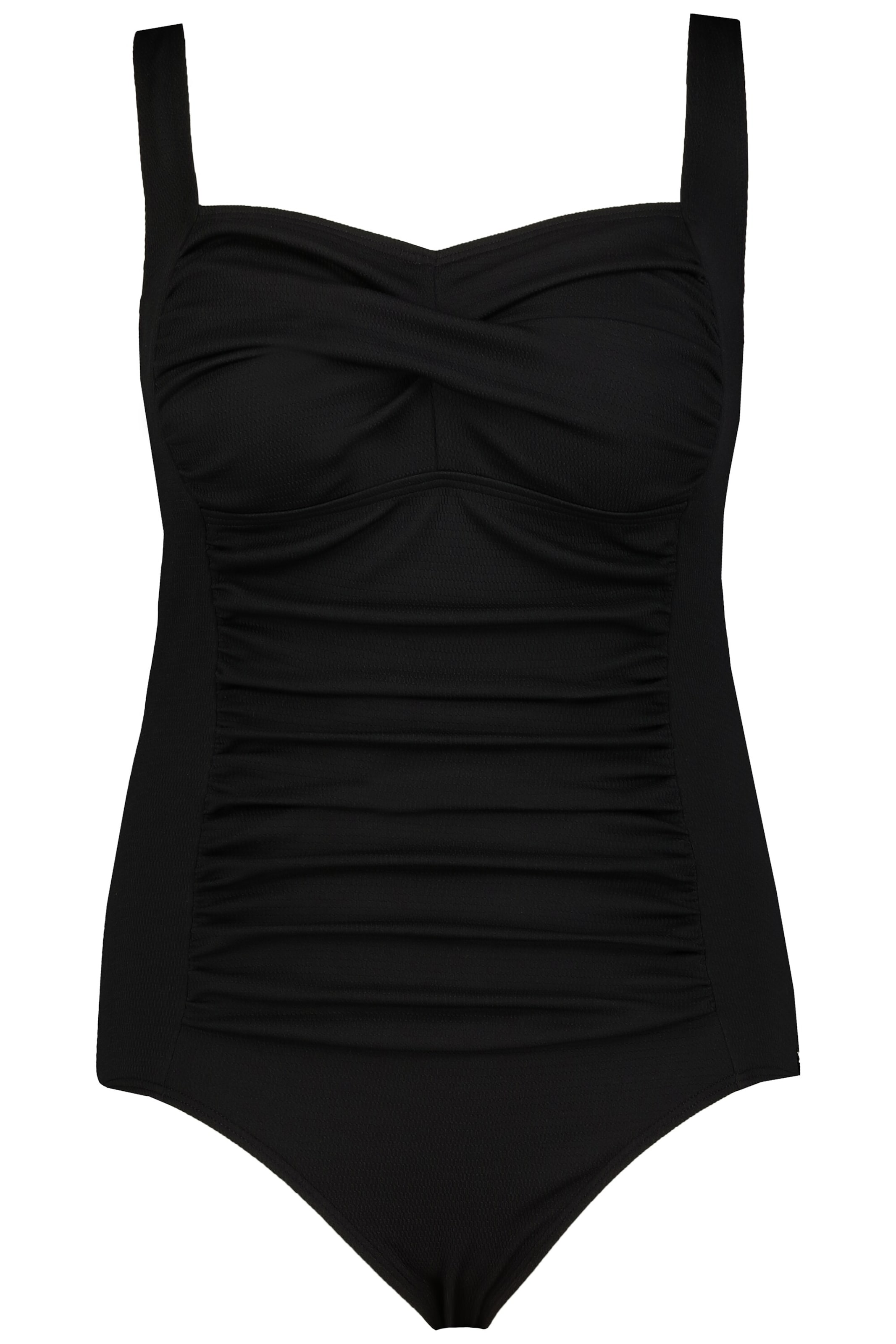 Costum de baie întreg Ulla Popken pe negru, Vizualizare produs