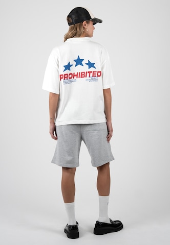 Prohibited - Camisa 'Running Club' em branco