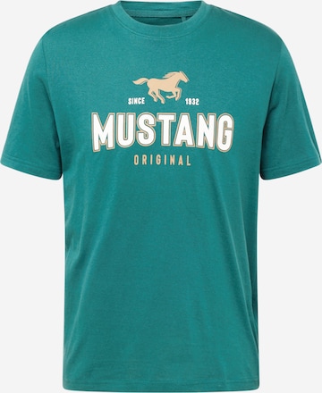 T-Shirt 'Alex' MUSTANG en vert : devant