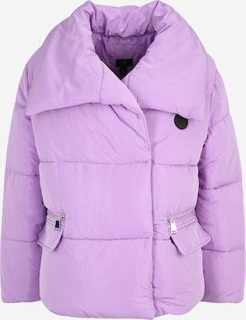 River Island Petite Winter Jacket in Purple: front