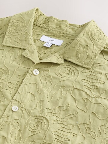 Next Regular fit Button Up Shirt in Green