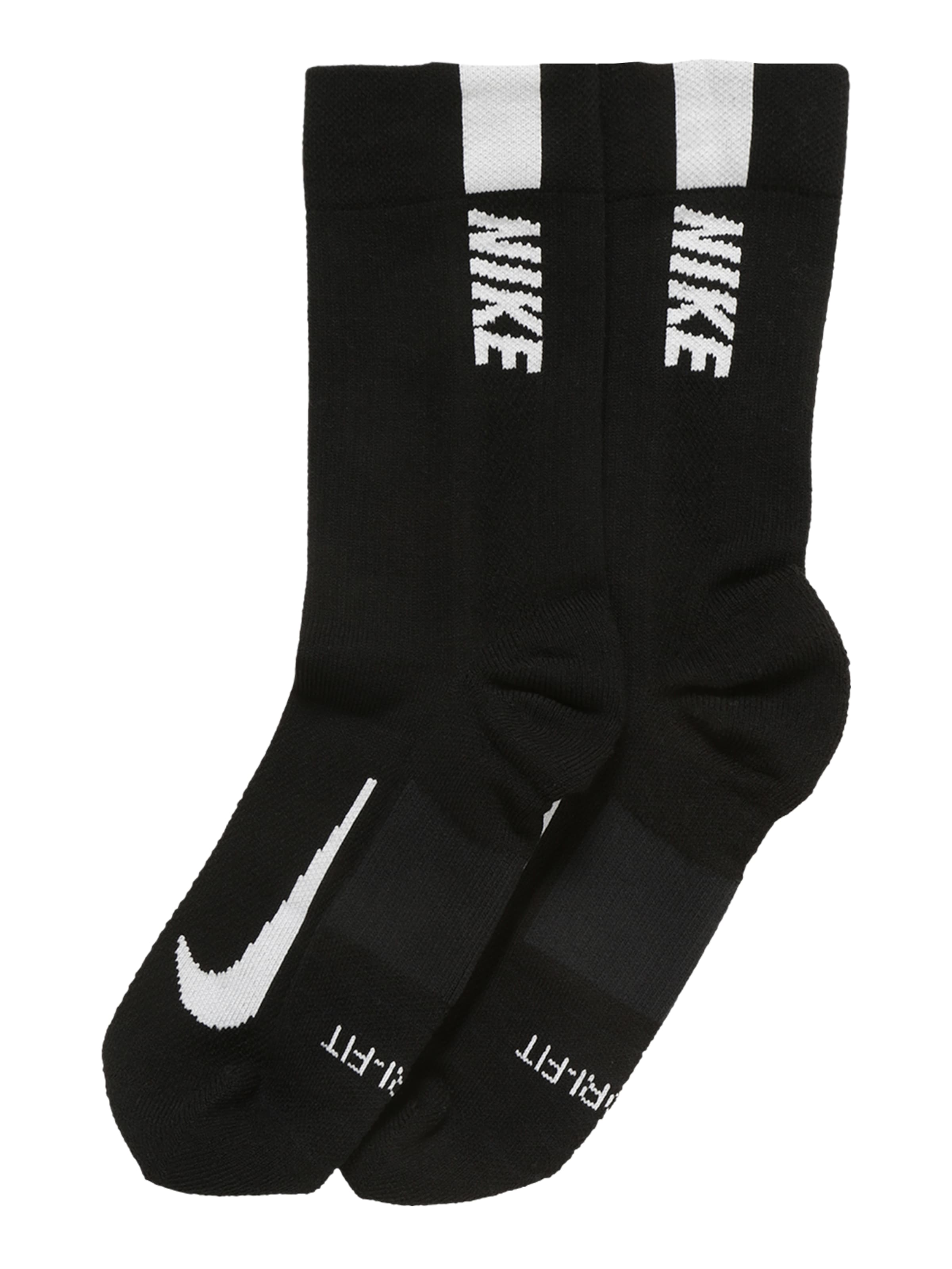 NIKE - Calcetines deportivos 'Multiplier' en negro: frente