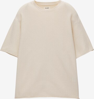 Pull&Bear Sweater in White: front