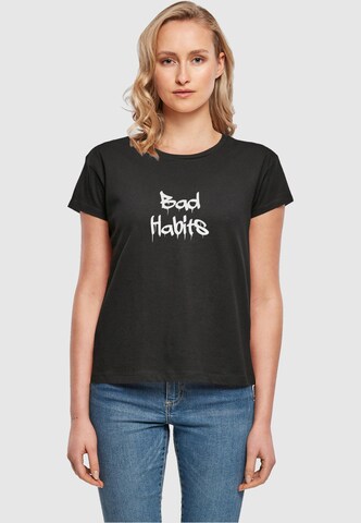 Merchcode Shirt 'Bad Habits' in Black: front