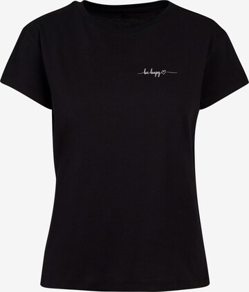 T-shirt 'Be Happy' Merchcode en noir : devant