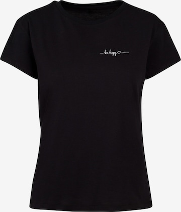 Merchcode Shirt 'Be Happy' in Black: front