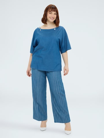 Chemisier Fiorella Rubino en bleu