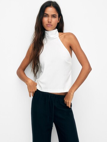 Pull&Bear Blouse in Wit: voorkant