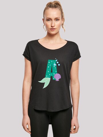 T-shirt 'Disney Alphabet A Is For Ariel' F4NT4STIC en noir : devant