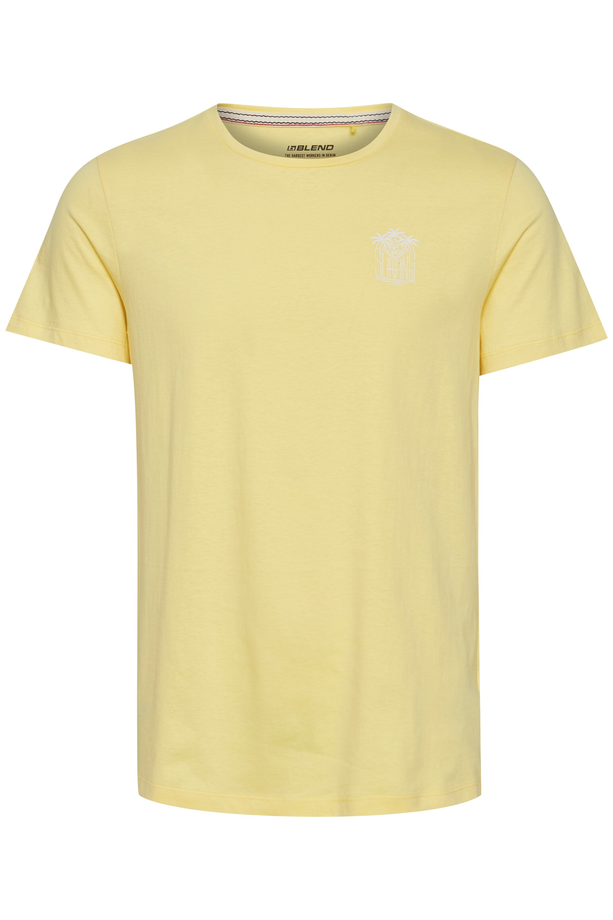 BLEND - Camisa 'Camillo' em amarelo: frente