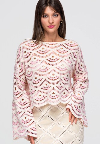 Ombre Bluse in Pink: Vorderseite