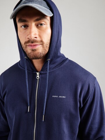 Pepe Jeans - Sudadera con cremallera en azul
