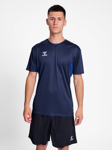 Hummel Toiminnallinen paita 'Authentic' värissä sininen: edessä