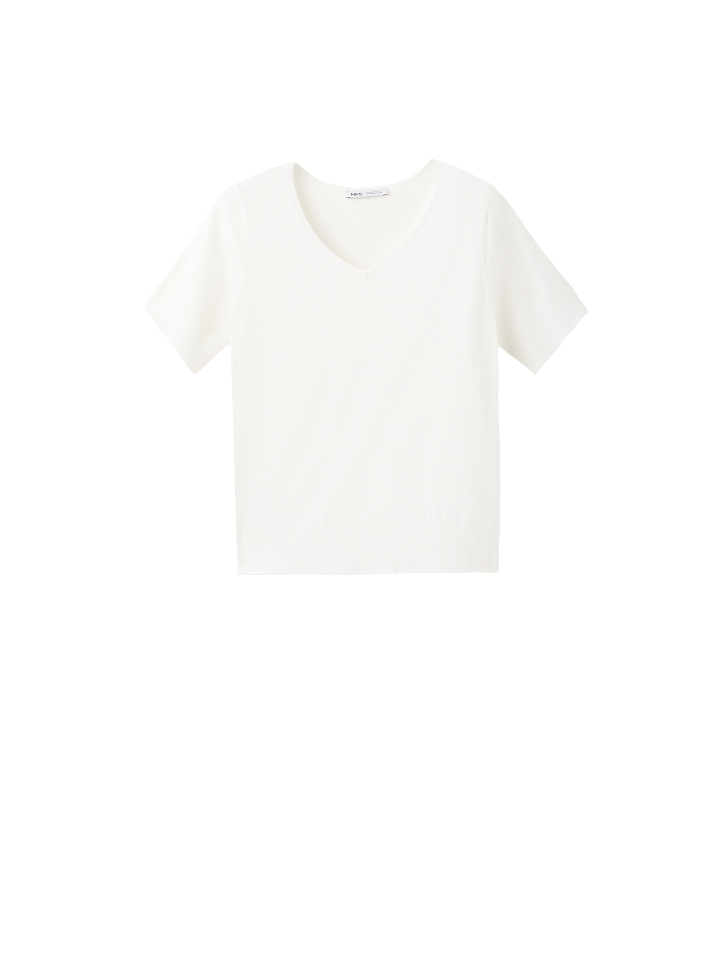 MANGO Pullover 'ESCUDELL' in Weiß: Vorderseite