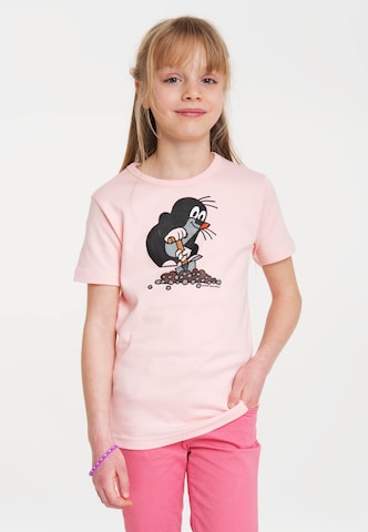 LOGOSHIRT T-Shirt "Der Kleine Maulwurf" in Pink: predná strana