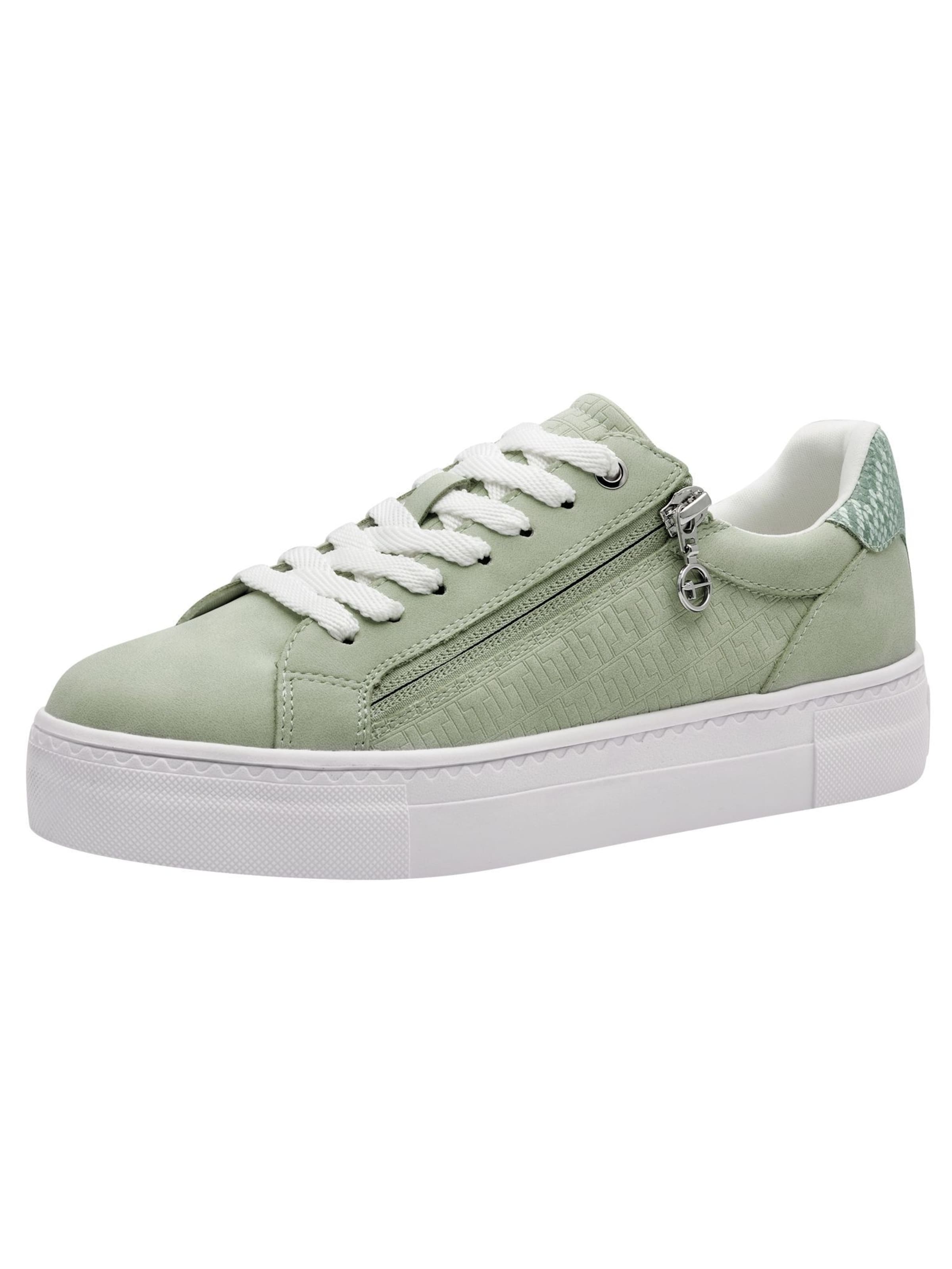 Tamaris Sneakers laag in Groen: voorkant