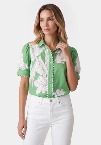 usha BLUE LABEL - Blusa en verde: frente