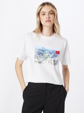 T-shirt 'Vintage' HUGO en blanc : devant