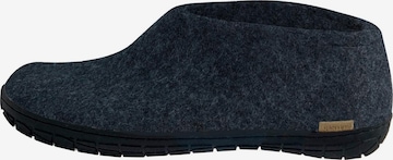 Glerups Huisschoenen 'Naturkautschuksohle Schwarz' in Blauw: voorkant