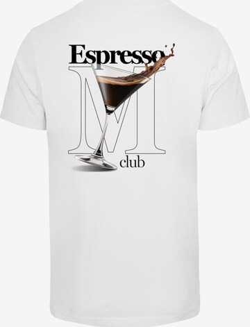 Mister Tee Shirt 'Espresso M Club' in Wit