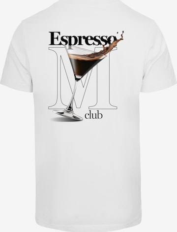 T-Shirt 'Espresso M Club' Mister Tee en blanc