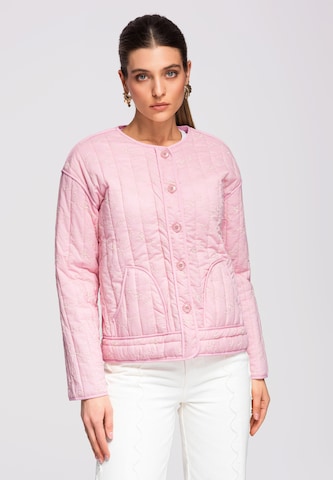 Ombre Between-season jacket in Pink: front