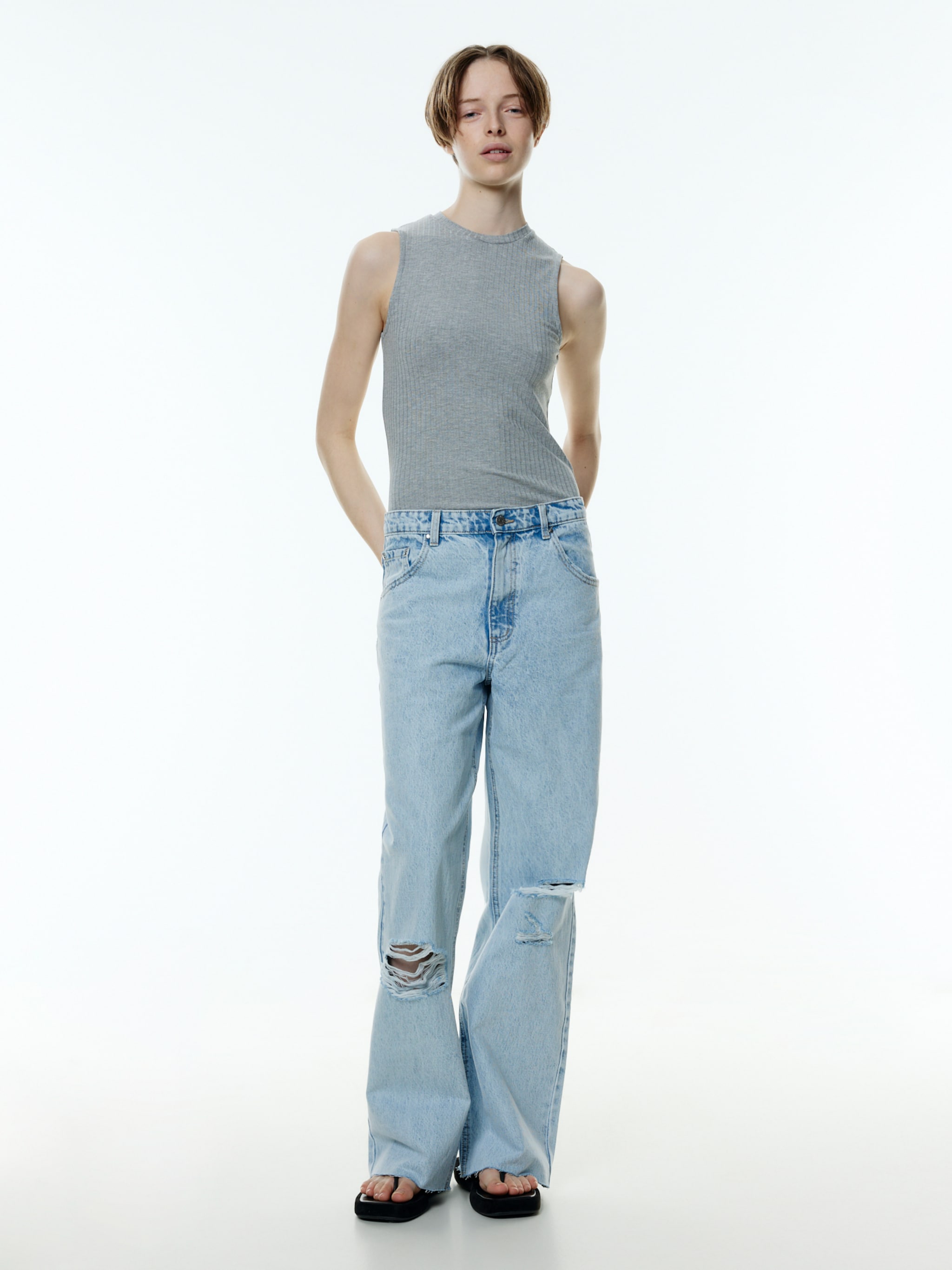 EDITED Produits Haut 'Naela' gris chiné