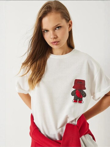 Bianco Lucci T-Shirt in Weiß