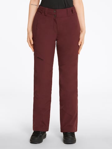 ZIENER Regular Workout Pants 'TALINA' in Red: front