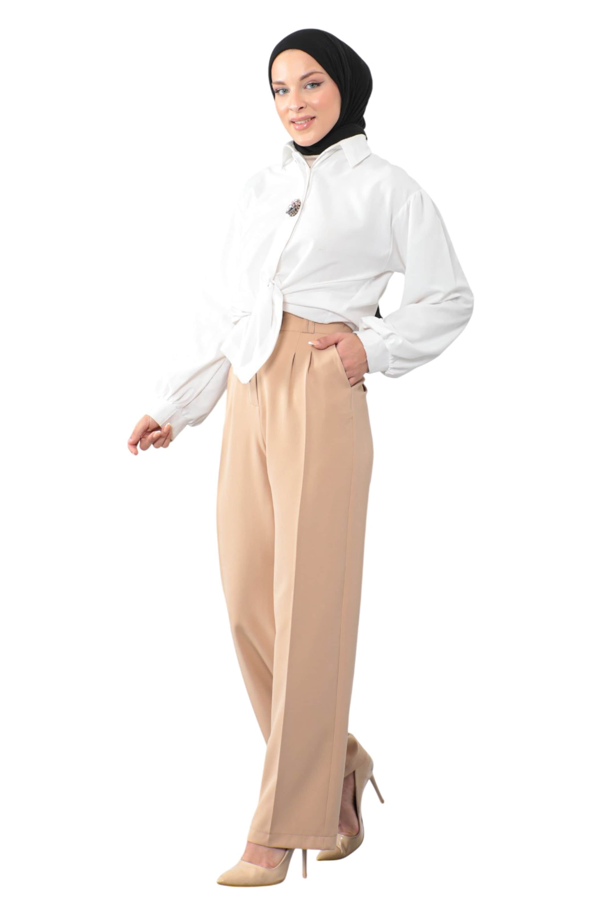 MODAMIHRAM Loosefit Pantalon in Beige