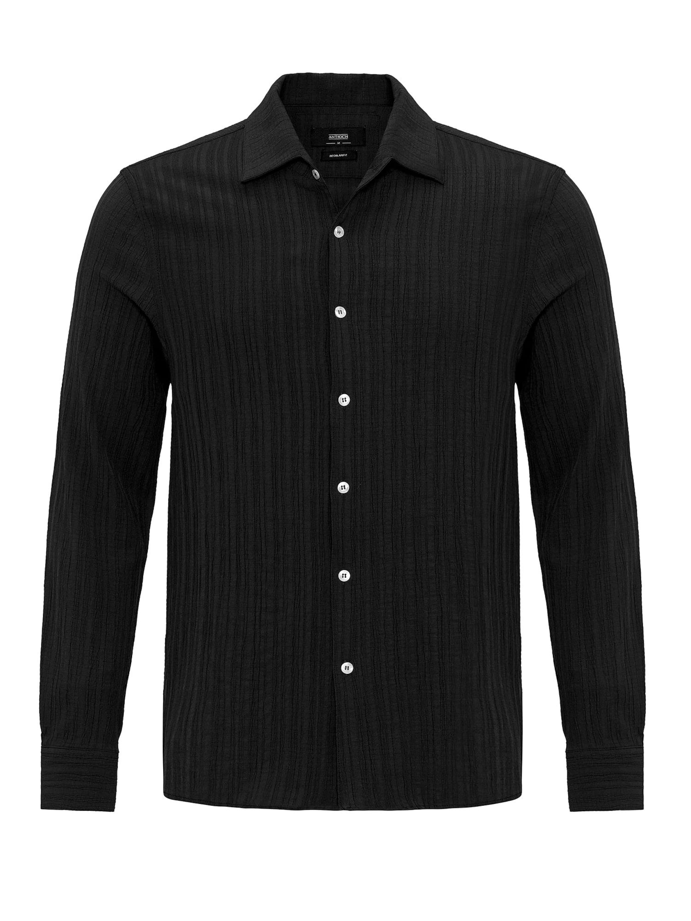 Antioch Regular fit Πουκάμισο σε μαύρο: μπροστά